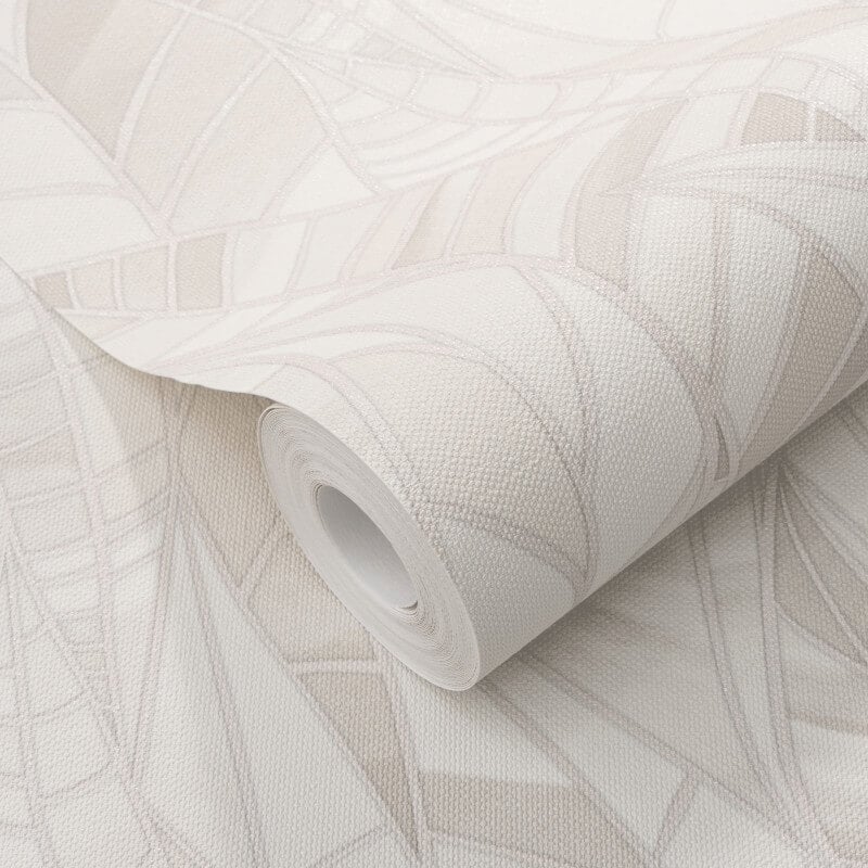 Serenade Leaf Metallic Wallpaper - Cream - Elle Decoration - 10446 - 14 - Premier Wallcovering