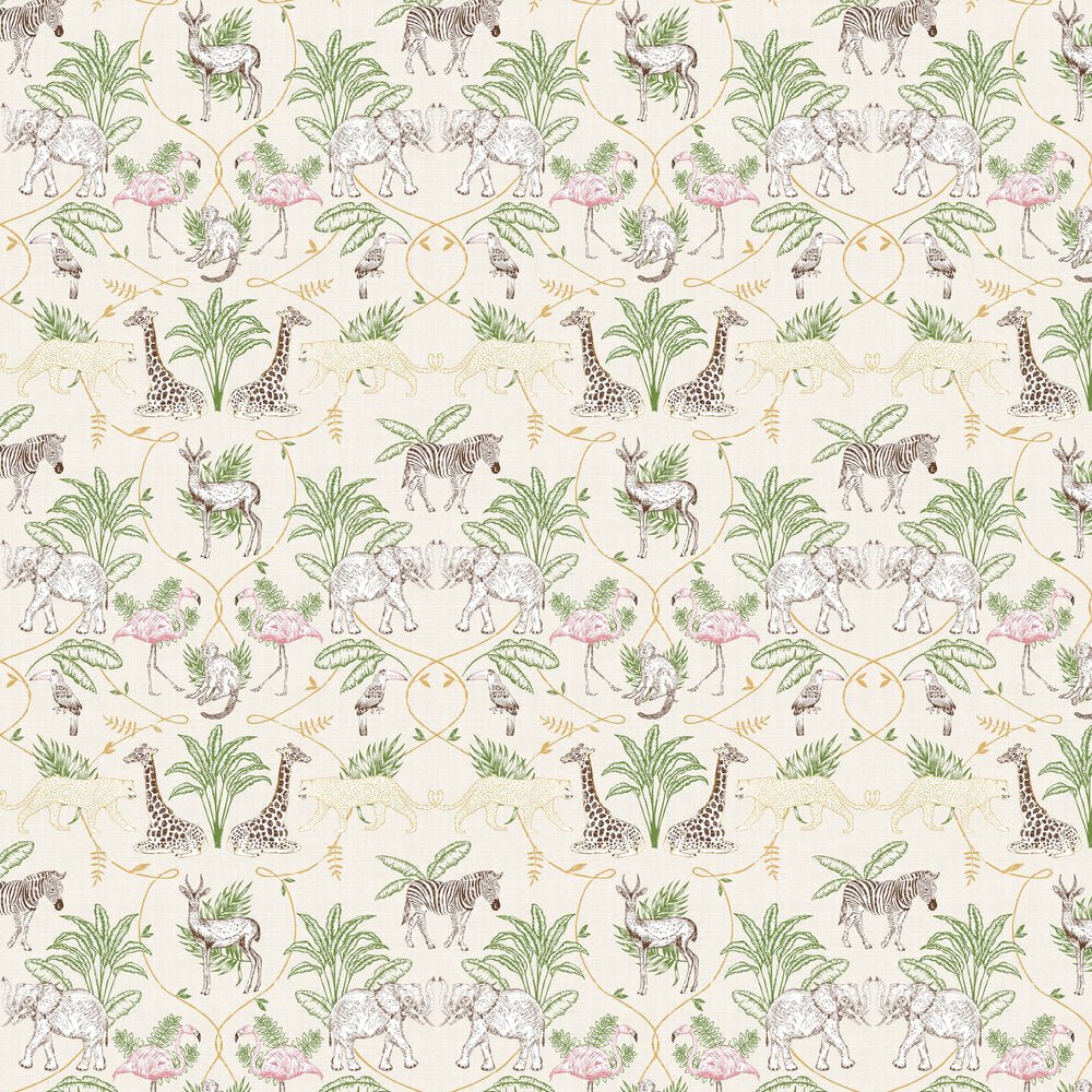 Serengeti Wallpaper - Natural - Furn - SERENGET/WP1/NAT - Premier Wallcovering
