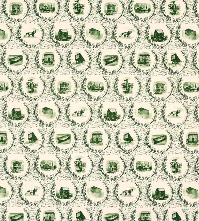 Set The Scene Fabric - Olive - Christopher Farr Cloth - CFF225 - 13 - Premier Wallcovering
