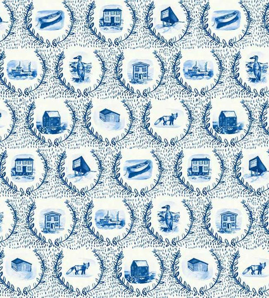 Set The Scene Wallpaper - Cobalt - Christopher Farr Cloth - CFW225 - 08 - Premier Wallcovering