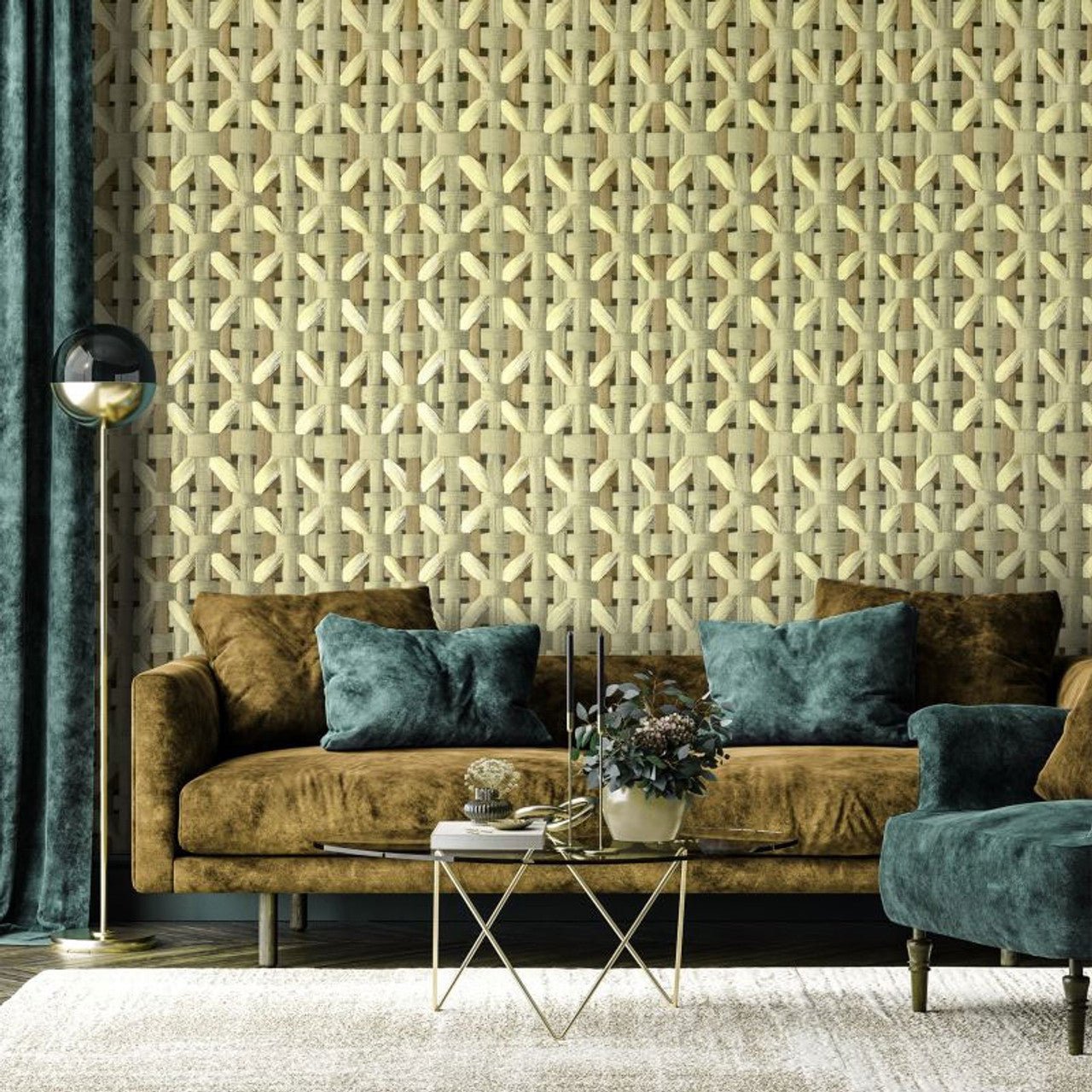 Seta Pepper Wallpaper - Mustard - Hohenberger - 65335 - Premier Wallcovering