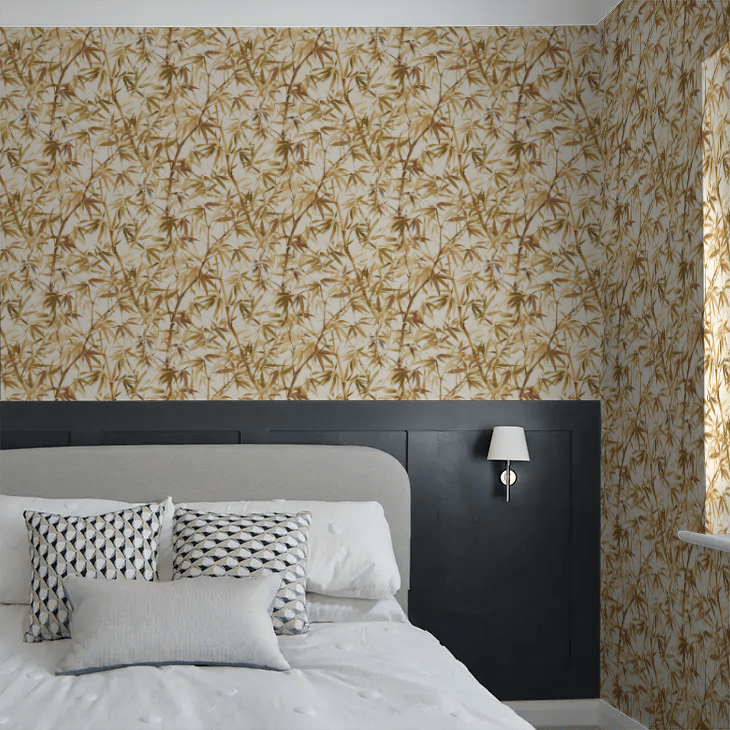 Shadow Bamboo Wallpaper - Goldenrod - Ohpopsi - HAN50112W - Premier Wallcovering