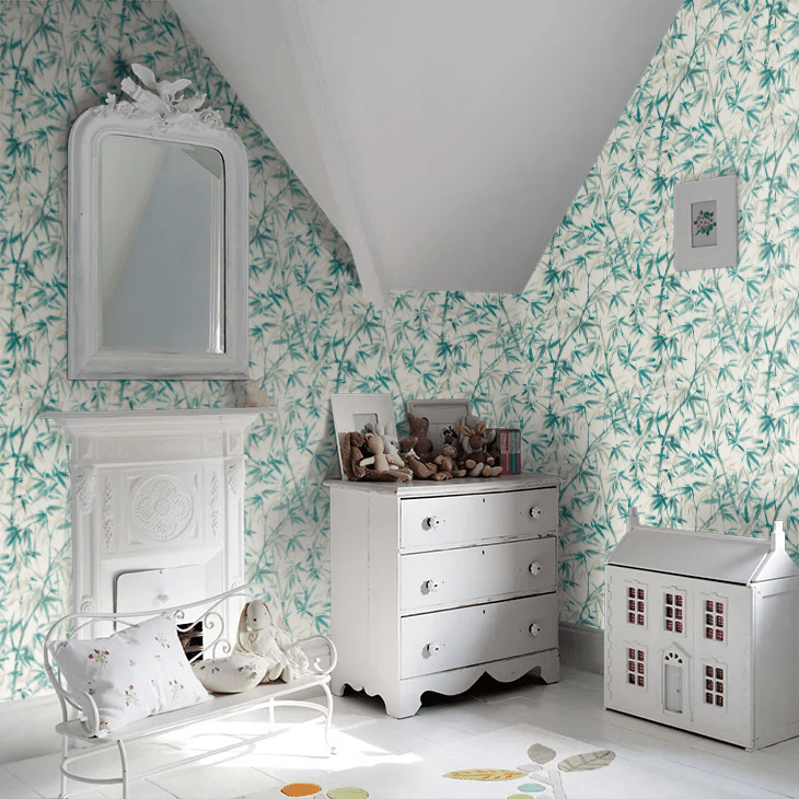 Shadow Bamboo Wallpaper - Peacock - Ohpopsi - HAN50115W - Premier Wallcovering