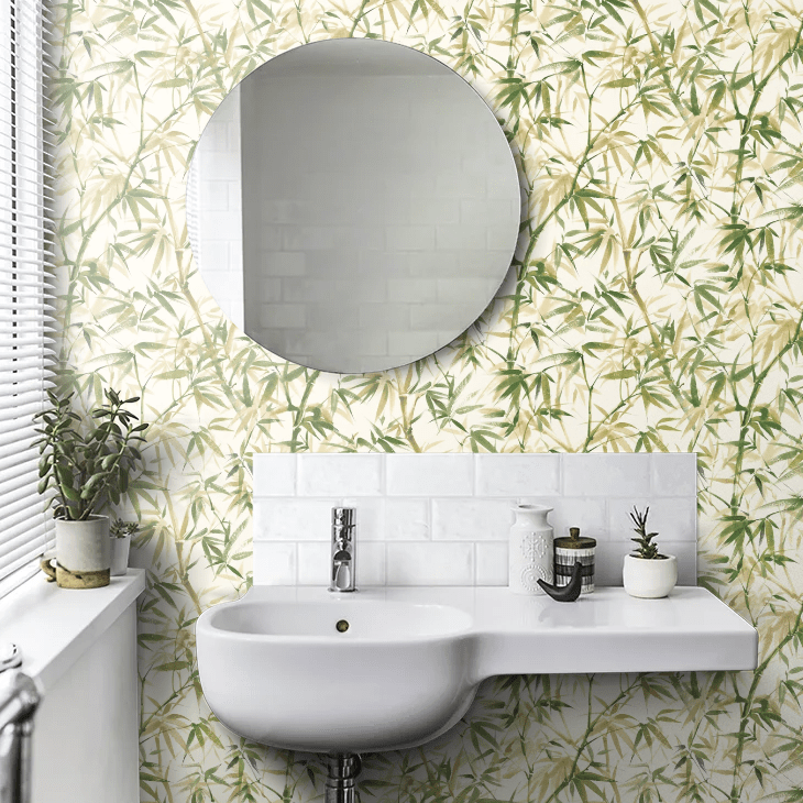 Shadow Bamboo Wallpaper - Willow - Ohpopsi - HAN50111W - Premier Wallcovering
