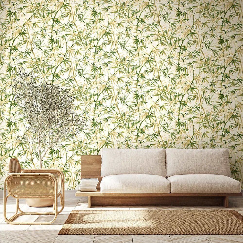 Shadow Bamboo Wallpaper - Willow - Ohpopsi - HAN50111W - Premier Wallcovering