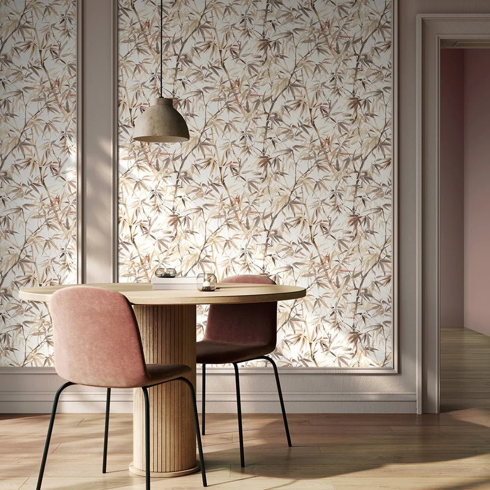 Shadow Bamboo Wallpaper - Latte - Ohpopsi - HAN50114W - Premier Wallcovering