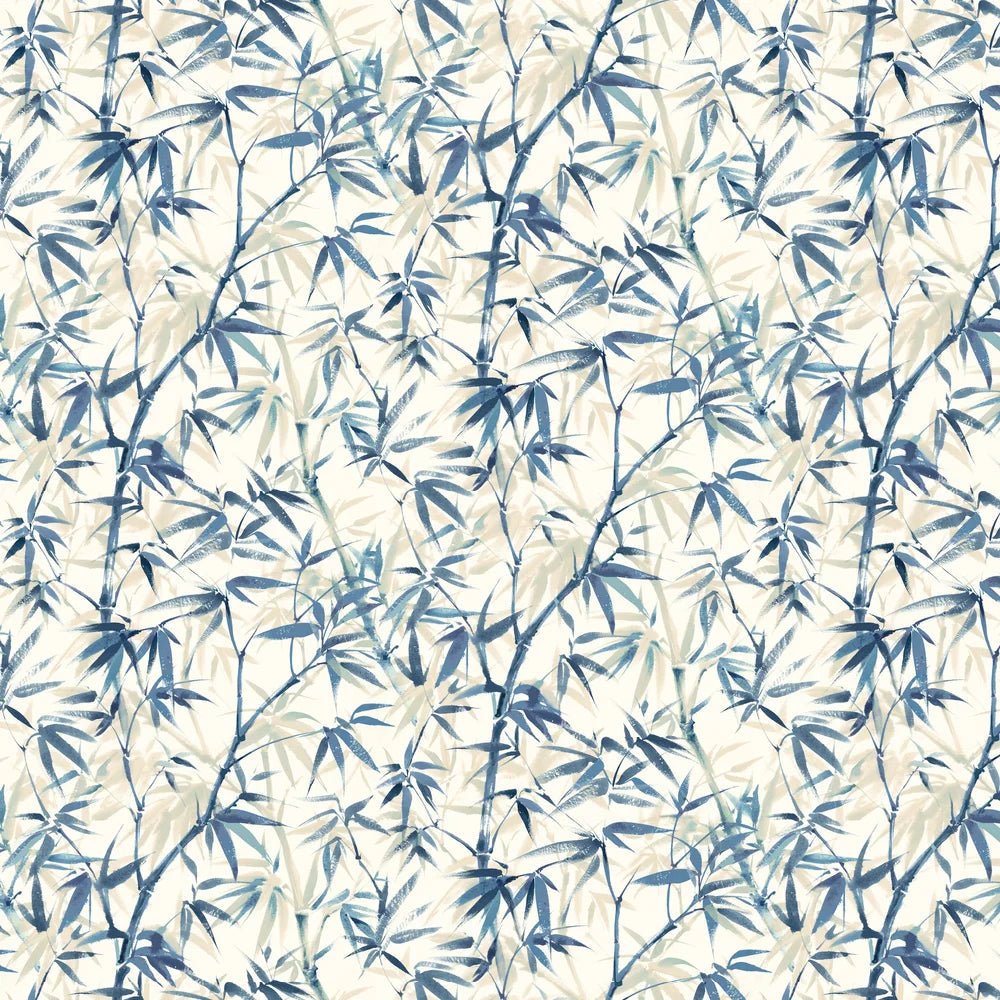 Shadow Bamboo Wallpaper - Sapphire - Ohpopsi - HAN50116W - Premier Wallcovering