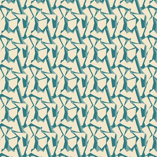 Shatter Wallpaper - Teal - Ohpopsi - FRA50109W - Premier Wallcovering
