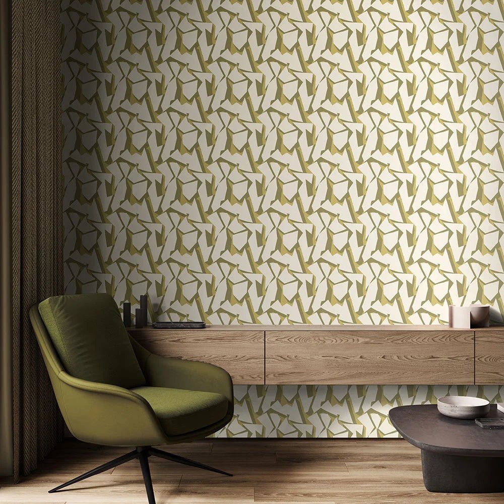 Shatter Wallpaper - Olive Oil - Ohpopsi - FRA50111W - Premier Wallcovering
