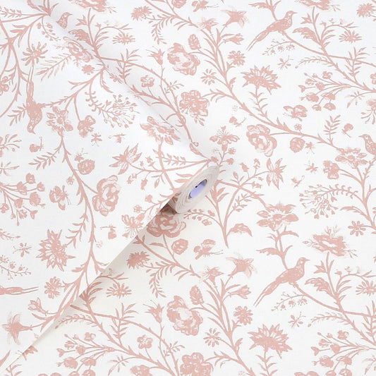 Shepherd's Purse Wallpaper - Dark Blush - Laura Ashley - 130108 - Premier Wallcovering