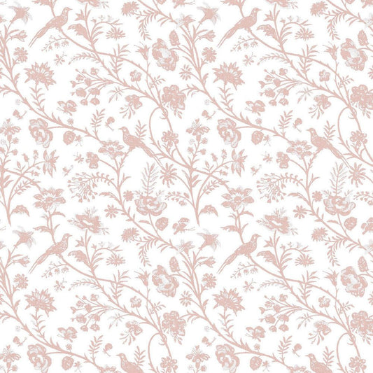 Shepherd's Purse Wallpaper - Dark Blush - Laura Ashley - 130108 - Premier Wallcovering