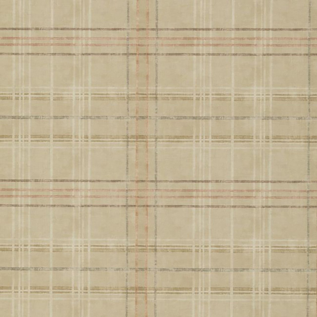 Shetland Plaid Wallpaper - Sand - Mulberry Home - FG086/N102 - Premier Wallcovering