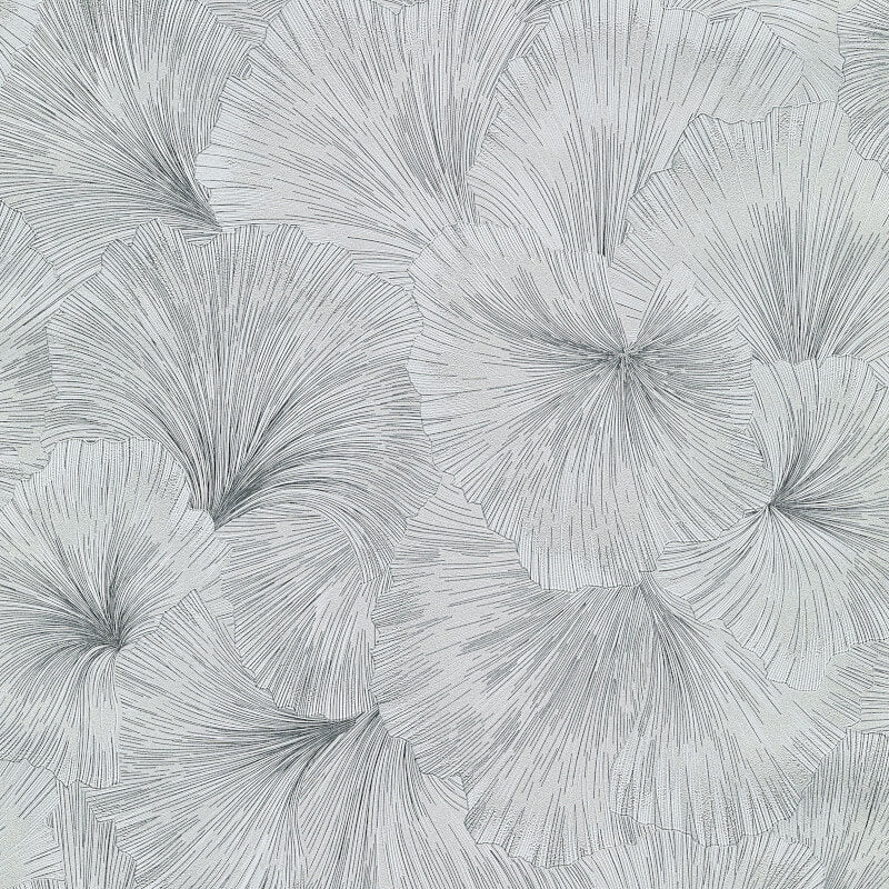 Shine Floral Leaf Metallic Wallpaper - Grey - Erismann - 10373 - 10 - Premier Wallcovering