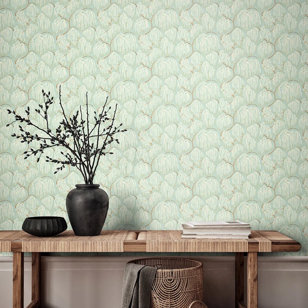 Shizu Wallpaper - Seafoam - Ohpopsi - HAN50138W - Premier Wallcovering