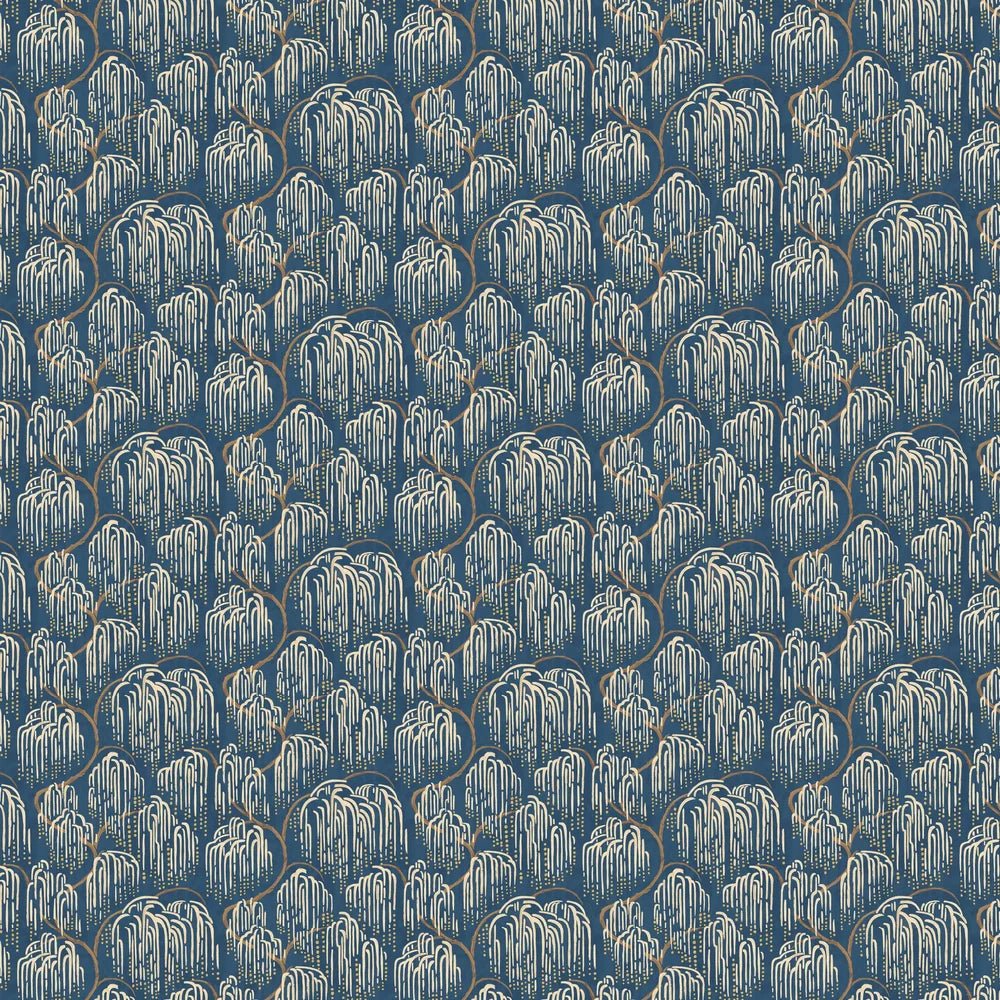 Shizu Wallpaper - Cobalt - Ohpopsi - HAN50139W - Premier Wallcovering