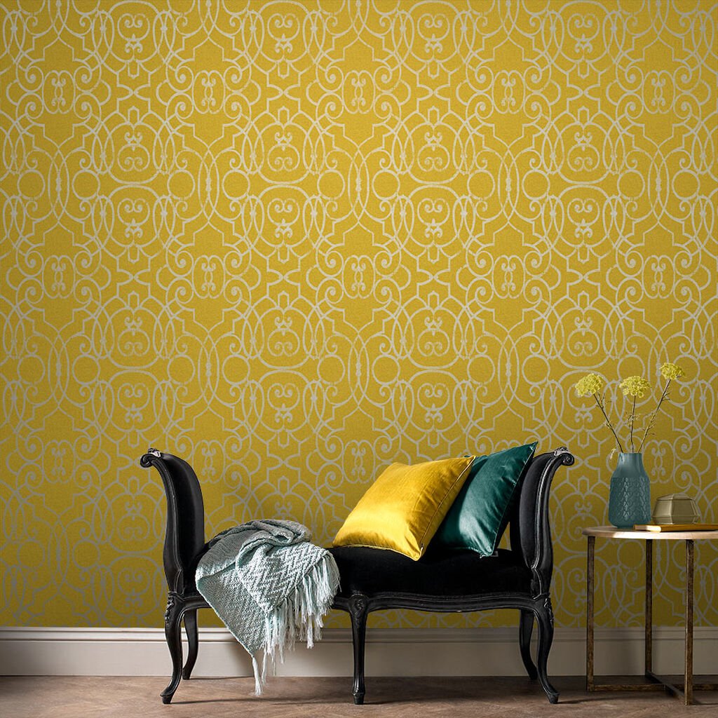 Shoji Wallpaper - Saffron - Graham & Brown - 105234 - Premier Wallcovering