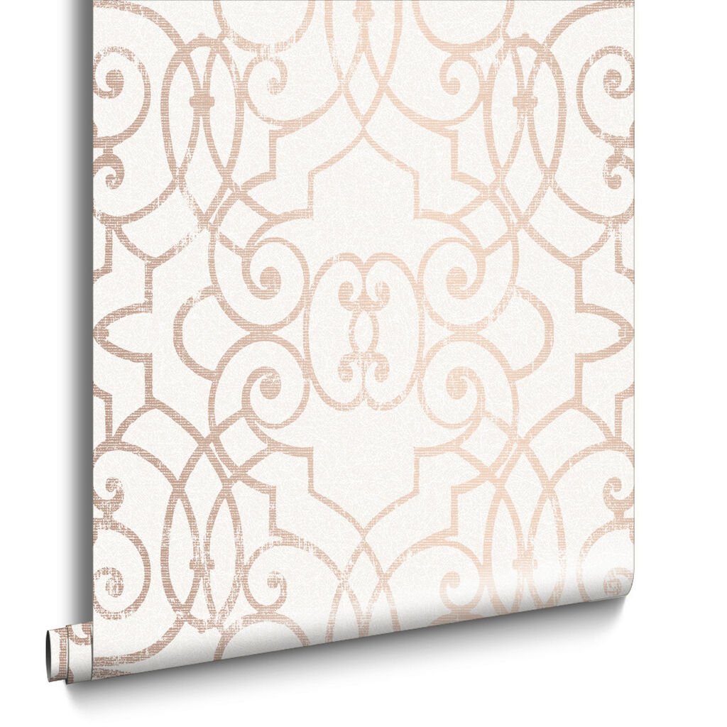Shoji Wallpaper - Blossom & Rose Gold - Graham & Brown - 105236 - Premier Wallcovering