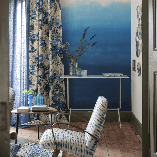 Shoshi Wallpaper - Cobalt - PDG1163/01 - Designers Guild - Premier Wallcovering