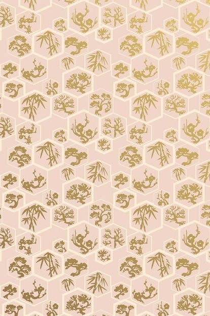 Shouchikubai Wallpaper - Pink - 4507 - Farrow & Ball - Premier Wallcovering