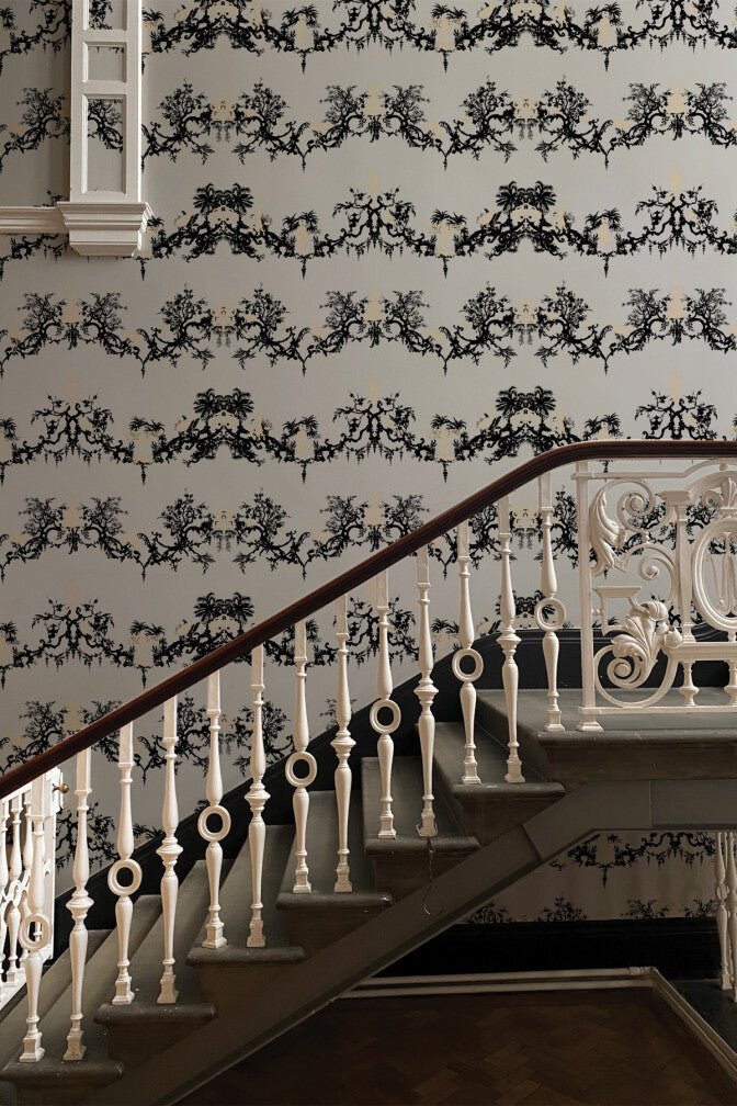 Shuiping De Pillement Superwide Wallpaper - Grey - Timorous Beasties - SWP/SHUP/01 - Premier Wallcovering