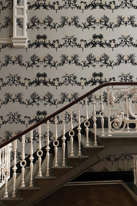 Shuiping De Pillement Superwide Wallpaper - Grey - Timorous Beasties - SWP/SHUP/01 - Premier Wallcovering