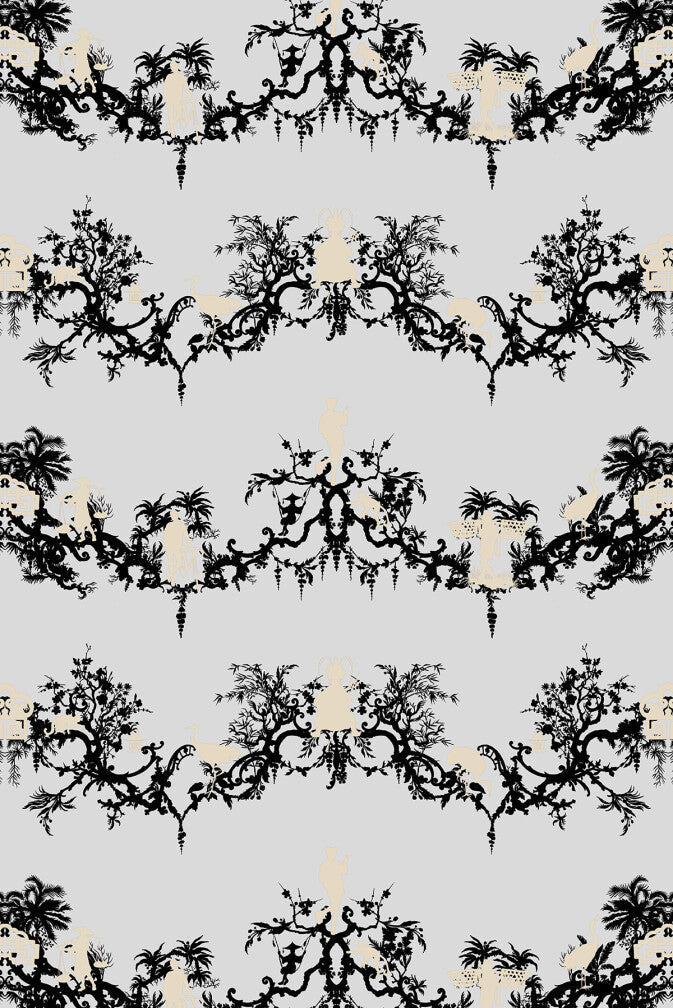Shuiping De Pillement Superwide Wallpaper - Grey - Timorous Beasties - SWP/SHUP/01 - Premier Wallcovering