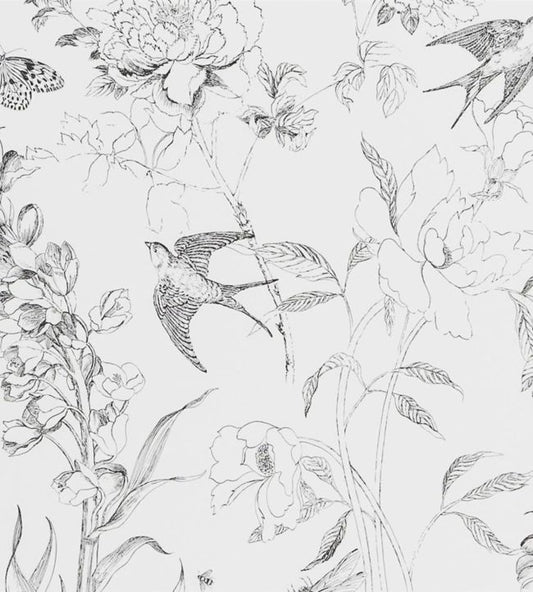 Sibylla Garden Wallpaper - Black And White - PDG721/01 - Designers Guild - Premier Wallcovering