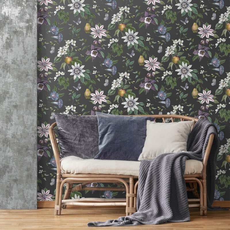 Sierra Floral Metallic Wallpaper - Multi - Fine Décor - FD43060 - Premier Wallcovering