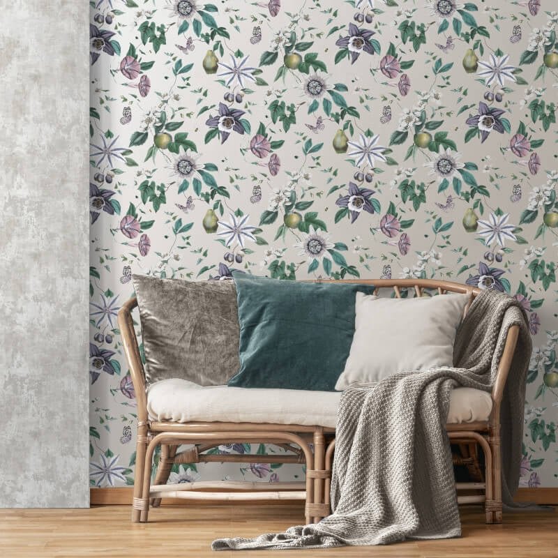 Sierra Floral Metallic Wallpaper - Multi - Fine Décor - FD43059 - Premier Wallcovering