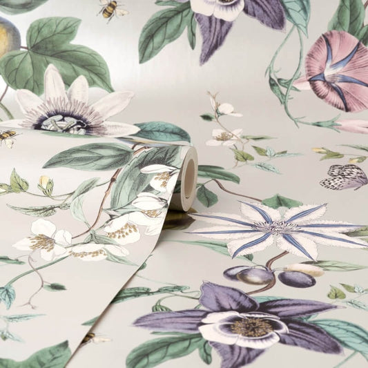 Sierra Floral Metallic Wallpaper - Multi - Fine Décor - FD43059 - Premier Wallcovering