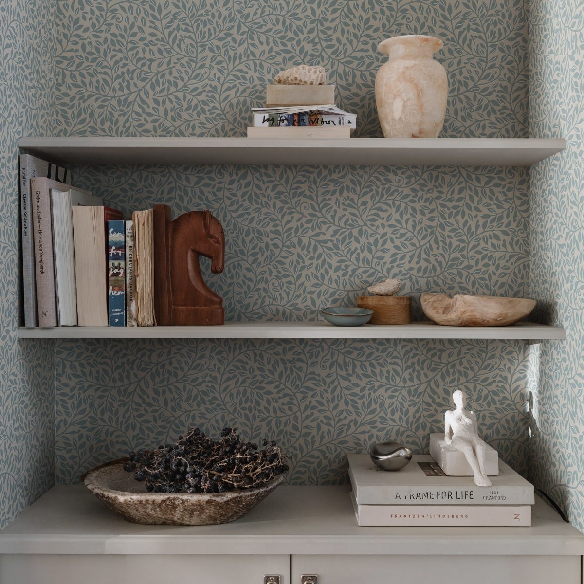 Sigfrid Wallpaper - Indigo Blue - Sandberg - 425-46 - Premier Wallcovering