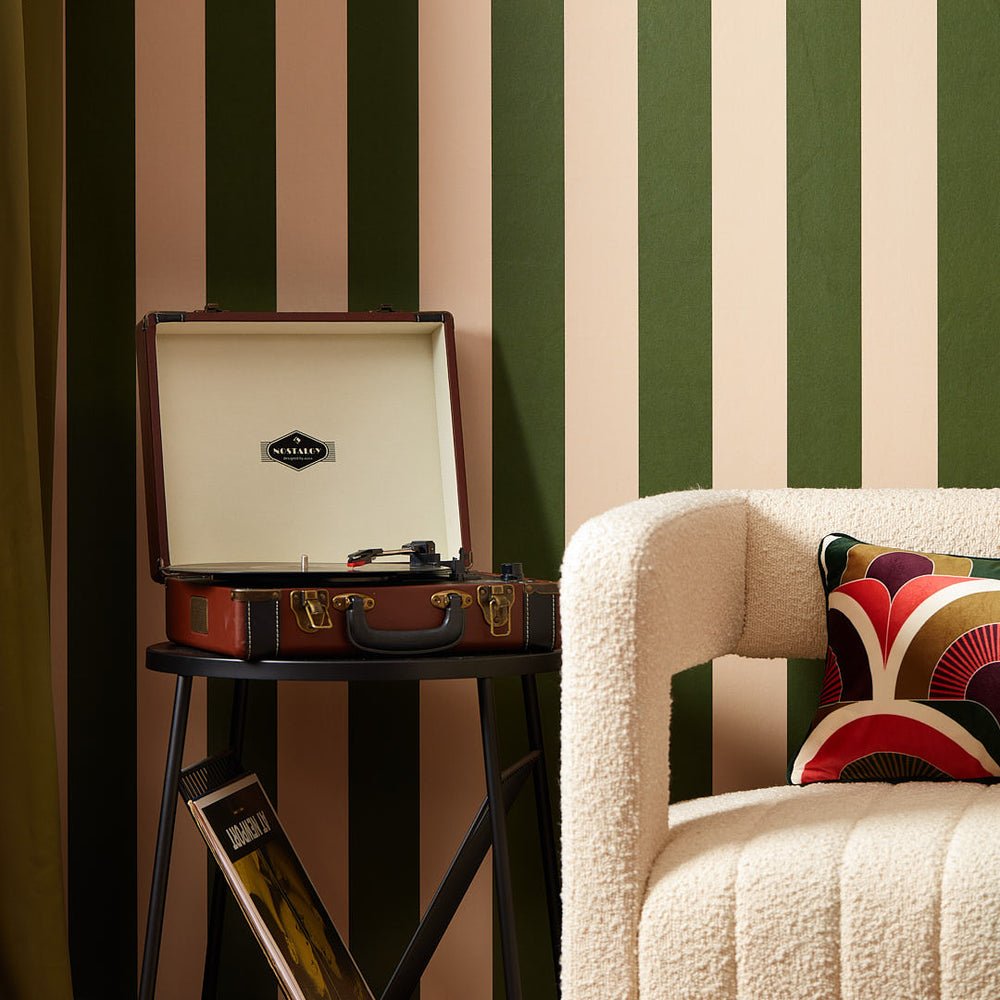 Signature Stripe Wallpaper - Tahini & Smashed Avocado - Lust Home - LH900463 - Premier Wallcovering
