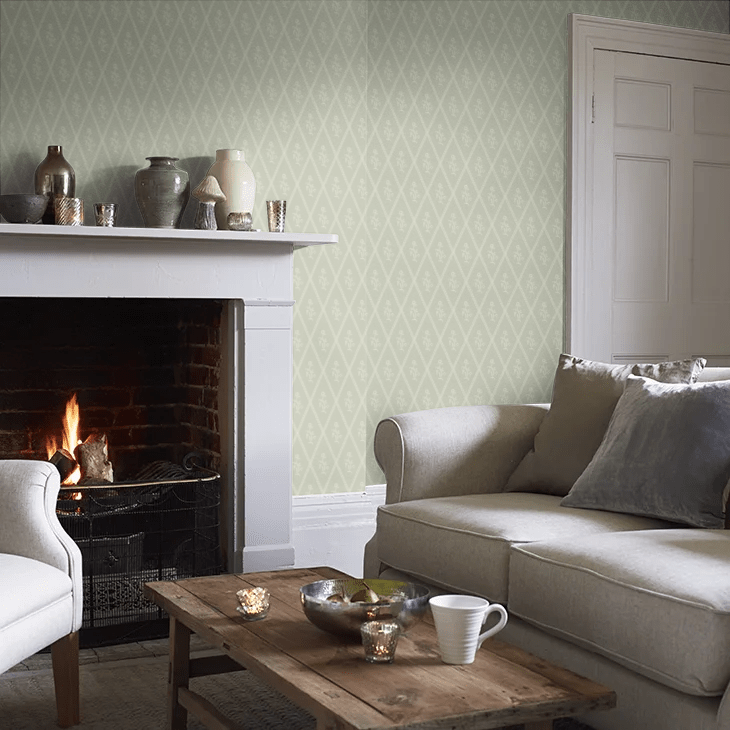 Signe Wallpaper - Green - Boråstapeter - 5508 - Premier Wallcovering