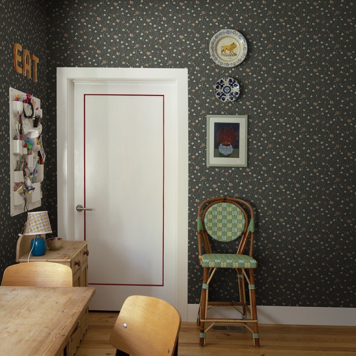 Signe Wallpaper - Charcoal - Sandberg - S10158 - Premier Wallcovering