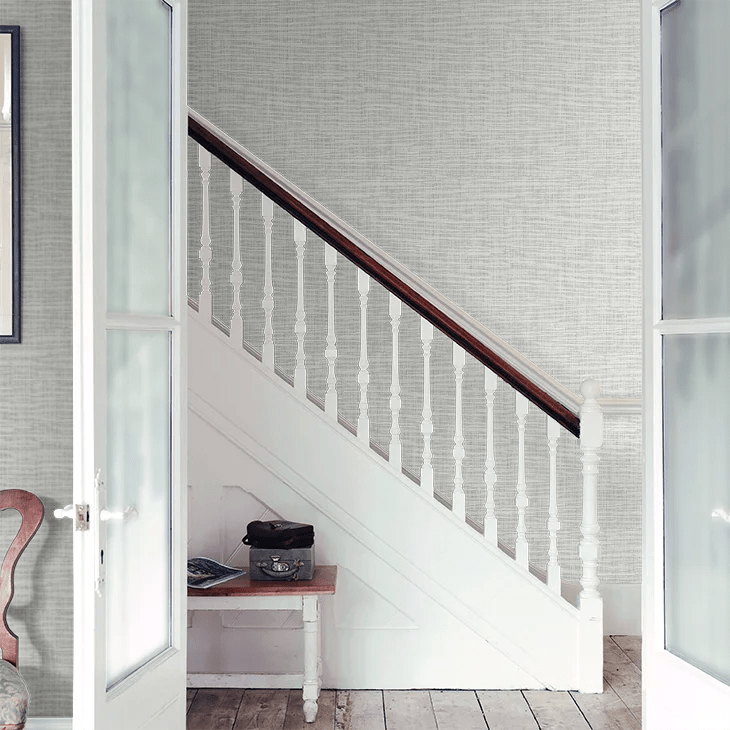 Silas Faux Linen Wallpaper - Marshmallow - NextWall - NW57800 - Premier Wallcovering