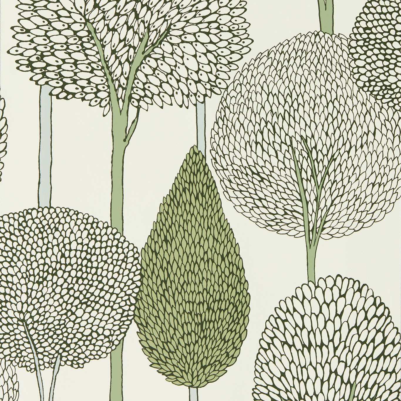 Silhouette Wallpaper - Seaglass/Forest - HRTW113139 - Harlequin - Premier Wallcovering
