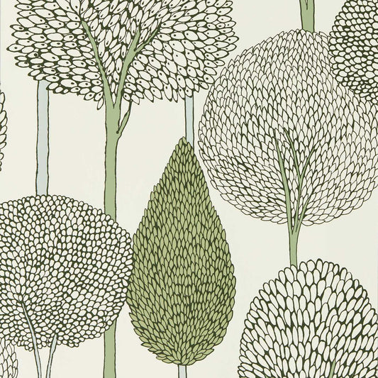 Silhouette Wallpaper - Seaglass/Forest - HRTW113139 - Harlequin - Premier Wallcovering