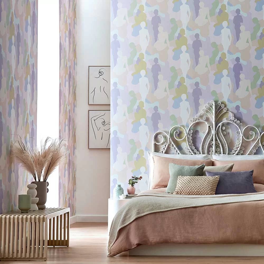 Silhouette Wallpaper - Parma Violet - Ohpopsi - ABS50108W - Premier Wallcovering