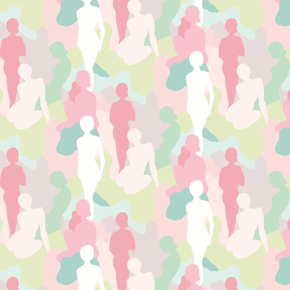 Silhouette Wallpaper - Taffy Cream - Ohpopsi - ABS50109W - Premier Wallcovering