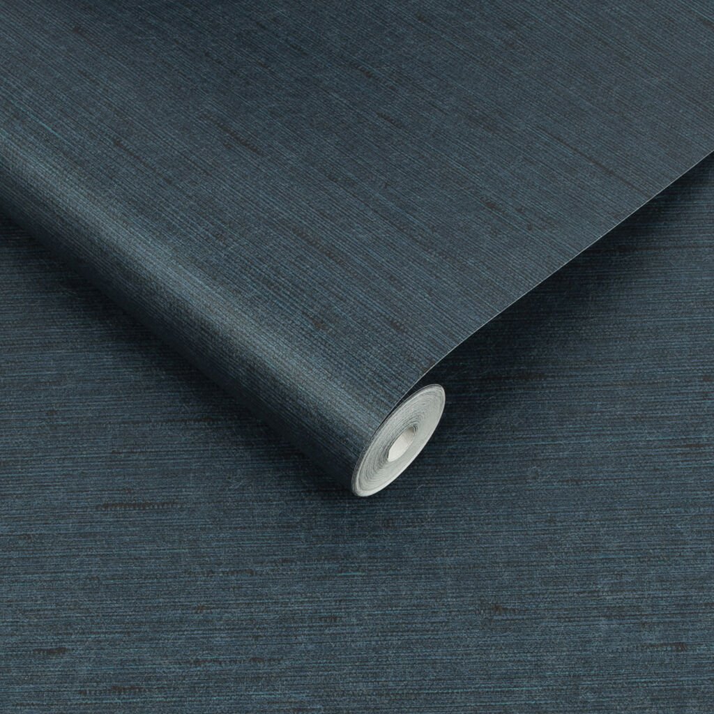Silk Texture Wallpaper - Navy - Graham & Brown - 112021 - Premier Wallcovering