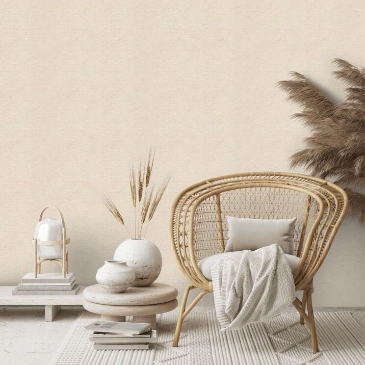 Silk Wallpaper - Ecru - Andrew Martin - MUSSIEC - Premier Wallcovering