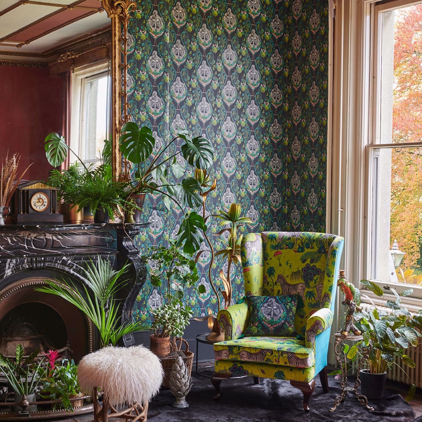 Silverback Wallpaper - Charcoal - Clarke & Clarke - Emma J Shipley - W0120/01 - Premier Wallcovering