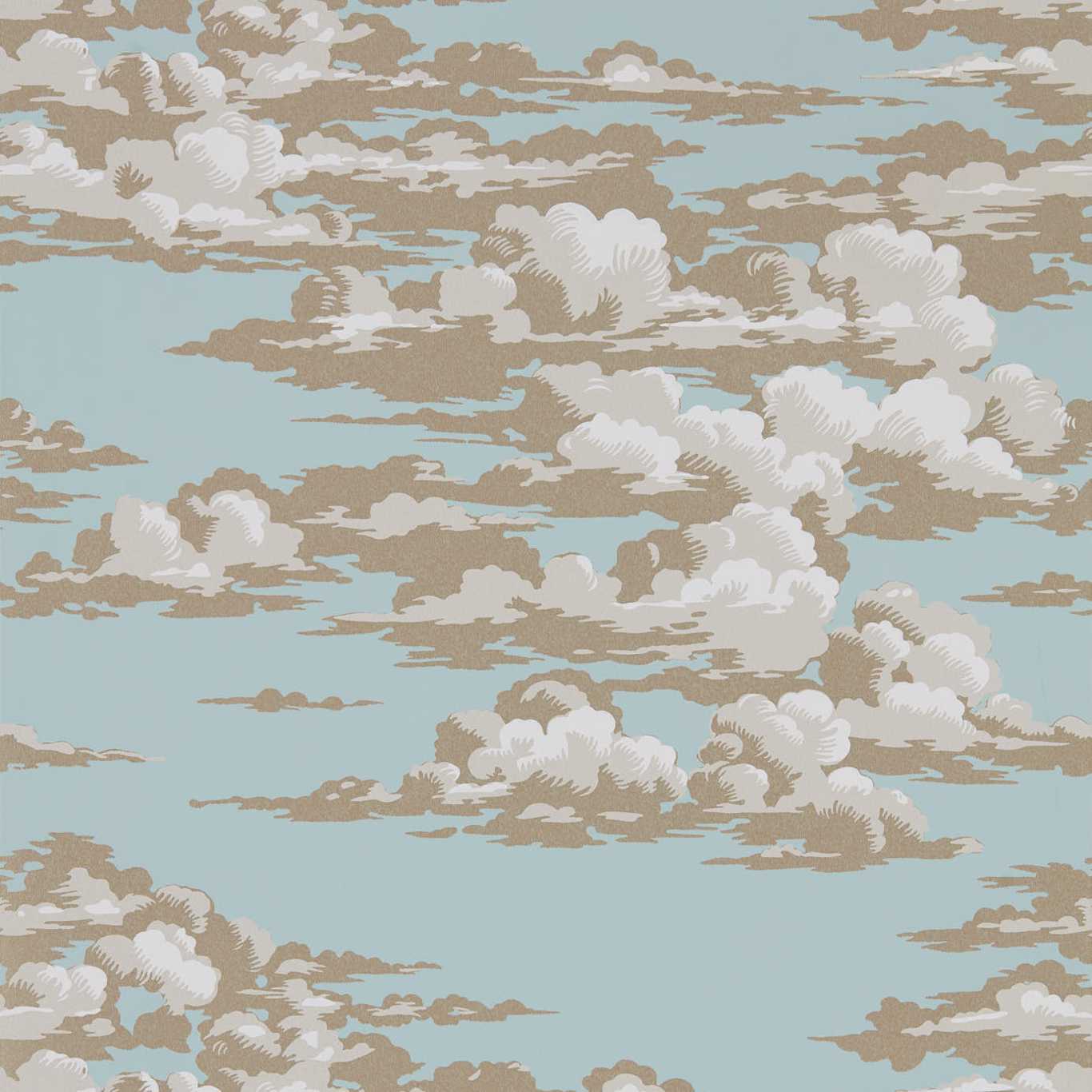 Silvi Clouds Wallpaper - English Blue - Sanderson - DYSI216601 - Premier Wallcovering