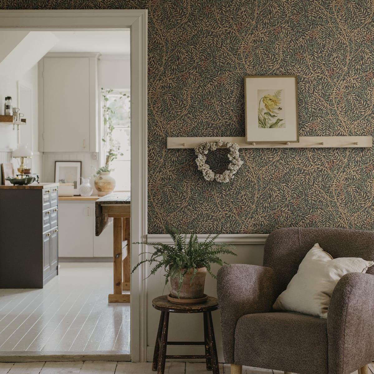 Simon Wallpaper - Charcoal - Sandberg - S10495 - Premier Wallcovering