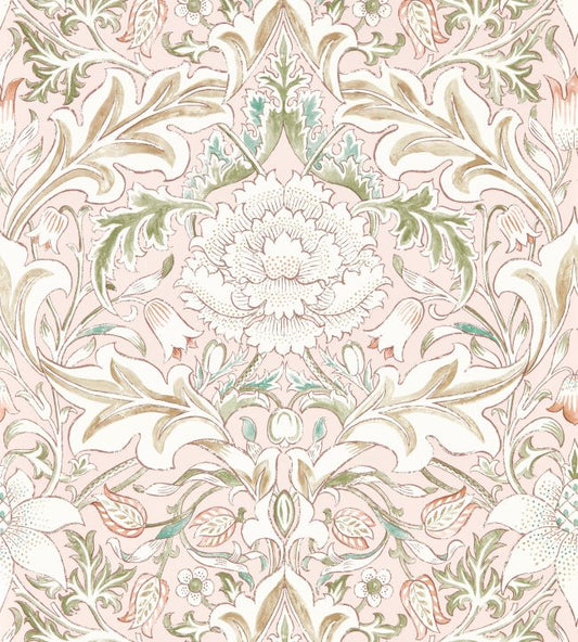 Simply Severn Wallpaper - Cochineal/Willow - 217073 - Morris & Co - Premier Wallcovering