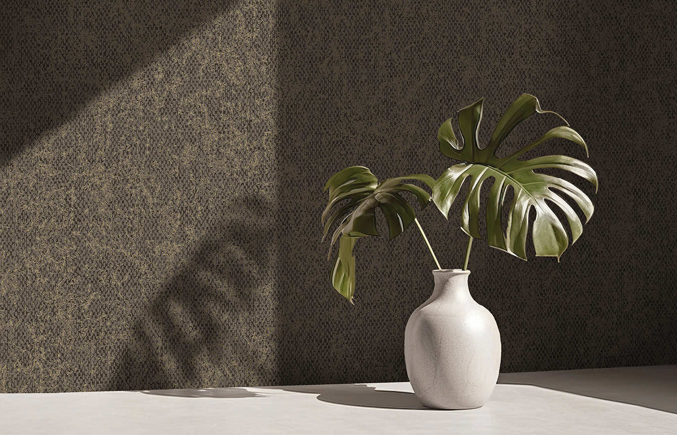 Sinamay Wallpaper - Noir / Gold - Holden Décor - 66083 - Premier Wallcovering
