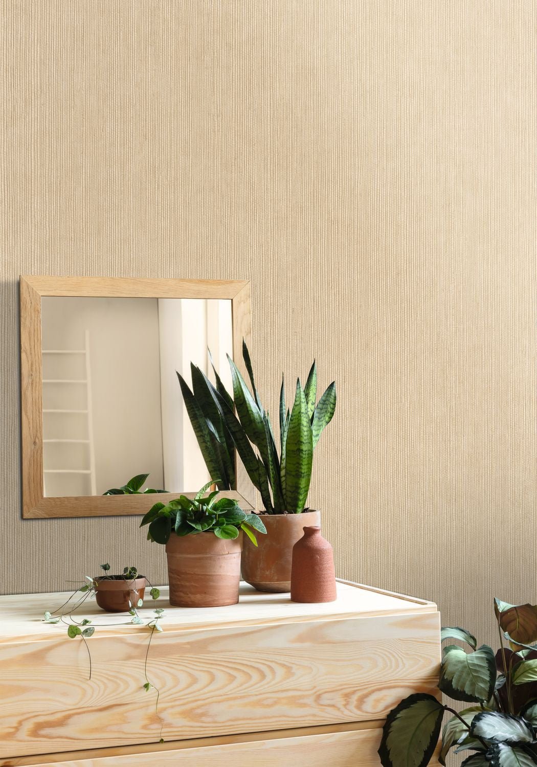 Sisal Wallpaper - Beige - Caselio - 106011245 - Premier Wallcovering