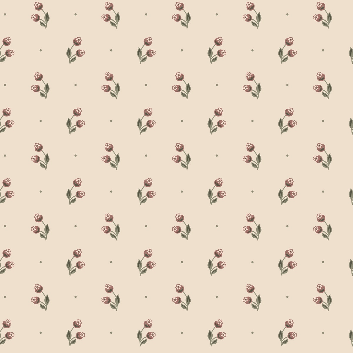 Siv Wallpaper - Burgundy - Sandberg - S10471 - Premier Wallcovering