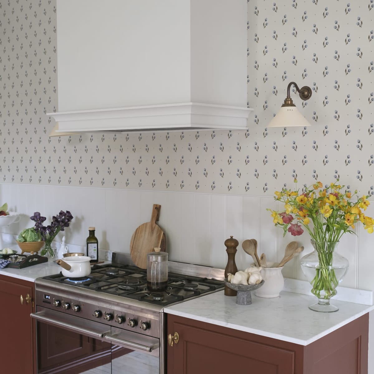 Siv Wallpaper - Misty Blue - Sandberg - S10469 - Premier Wallcovering