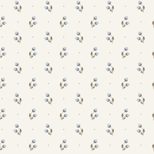 Siv Wallpaper - Misty Blue - Sandberg - S10469 - Premier Wallcovering